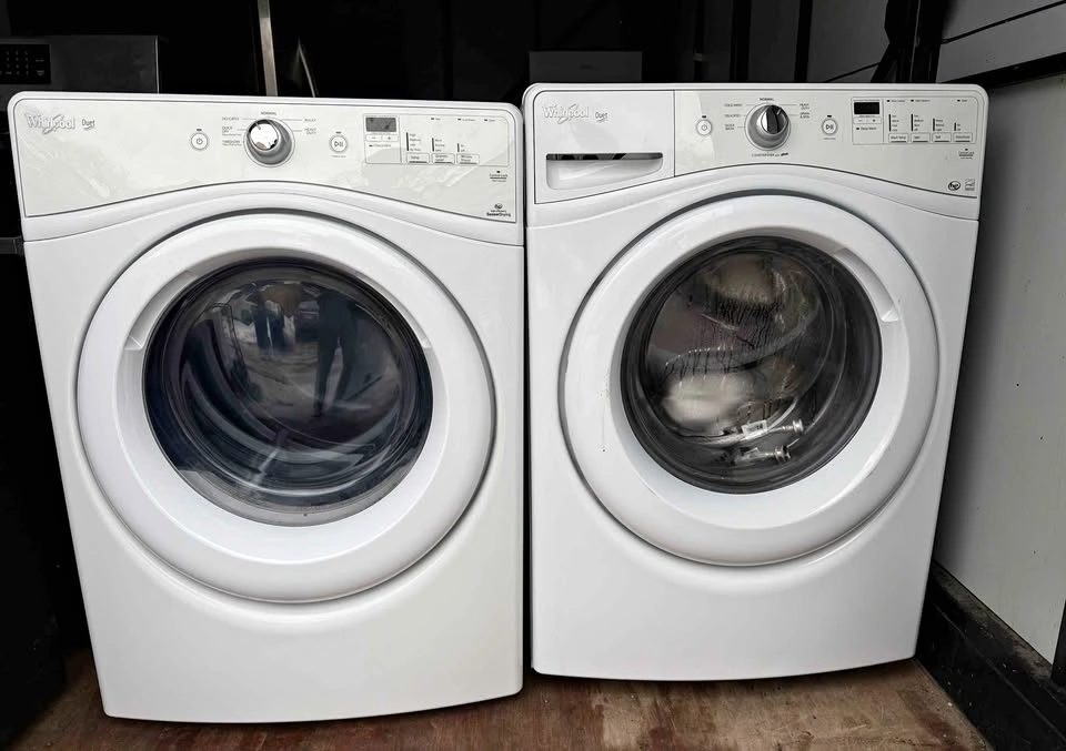 Whirlpool Washer + Electric Dryer Set — Clean & Ready
