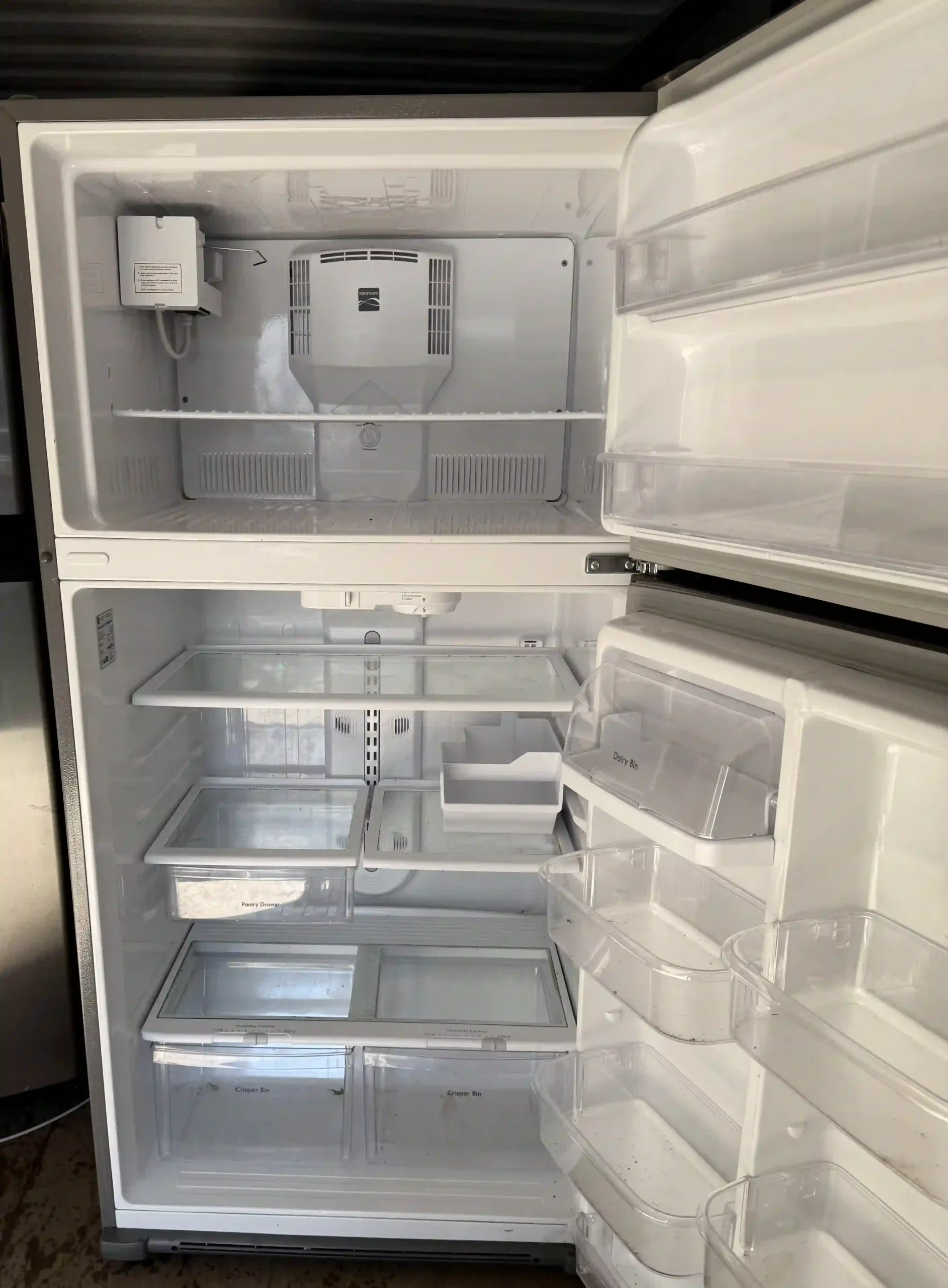 Kenmore Top-Freezer Refrigerator – Stainless-Look Finish – Clean & Tested - Image 3
