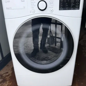 LG 7.4 Cu. Ft. Gas Dryer – White – Large Capacity – Sensor Dry