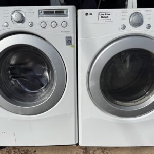 LG Front Load Washer and Electric Dryer Set – White – 27