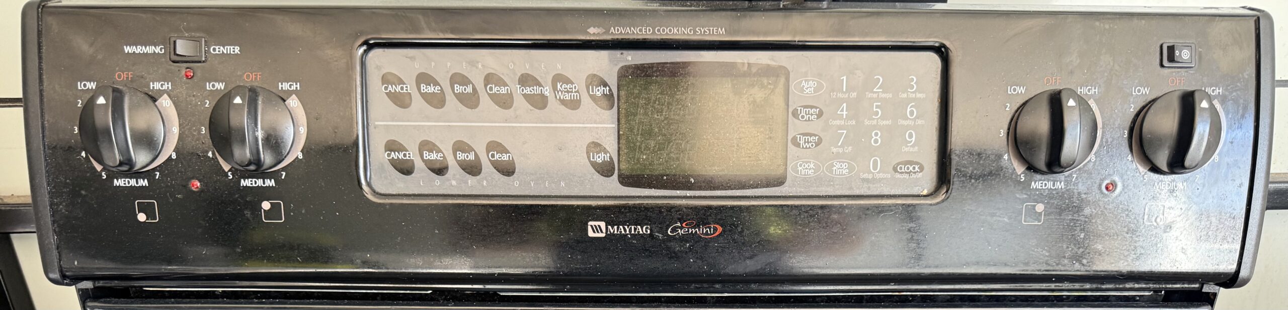 Maytag Gemini Black Double Oven Electric Range with Glass Cooktop - Image 3