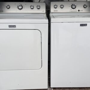 Maytag Washer Dryer Set – Large Capacity Top Load Washer with Matching Electric Dryer