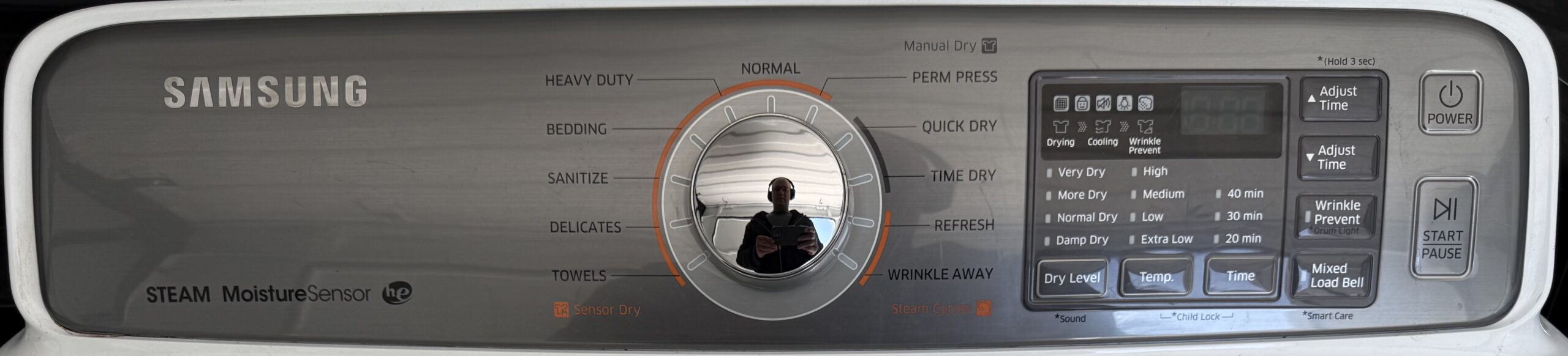 Samsung Steam Moisture Sensor Electric Dryer with Large Glass Door - Image 3
