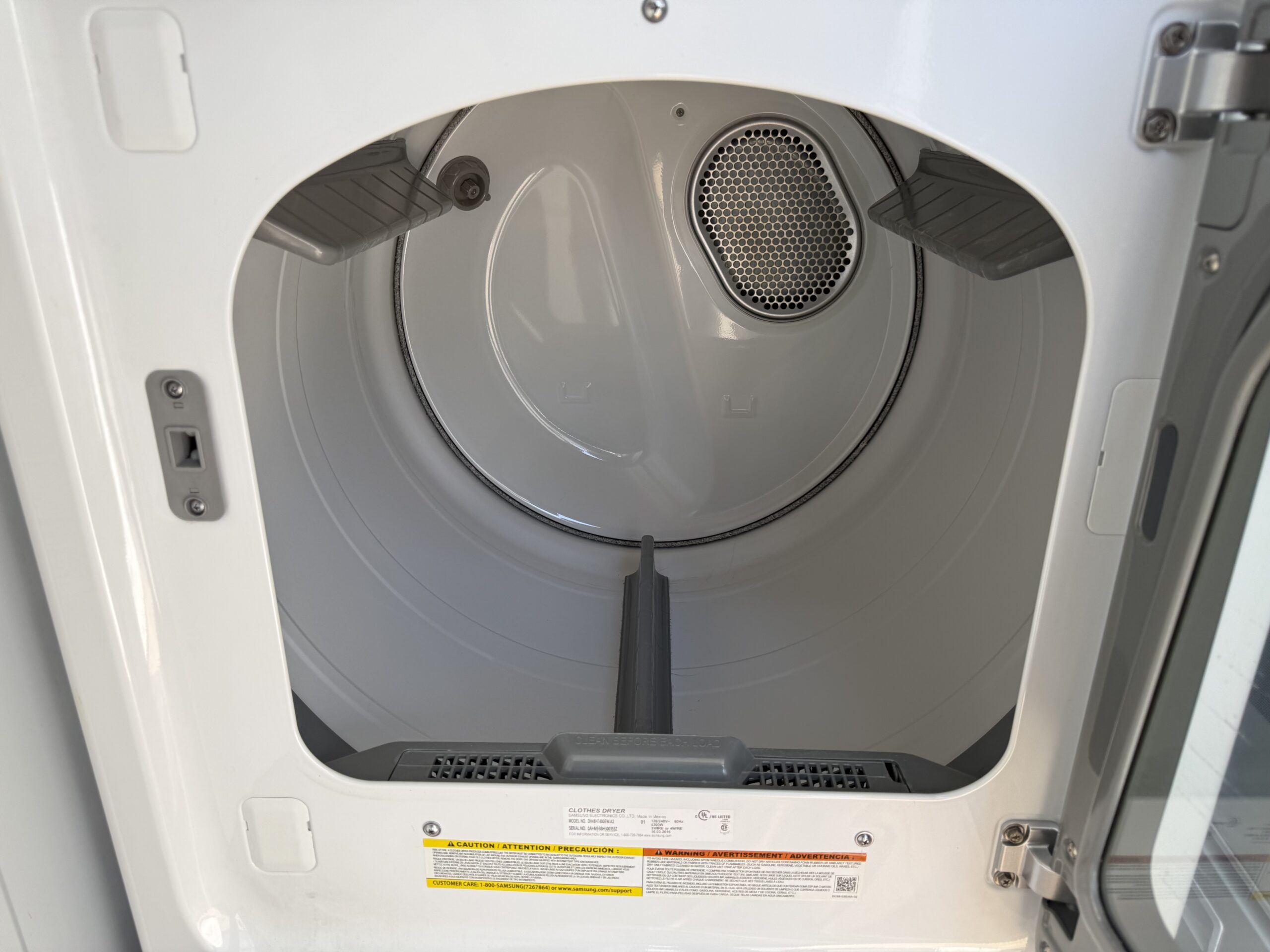 Samsung Steam Moisture Sensor Electric Dryer with Large Glass Door - Image 2