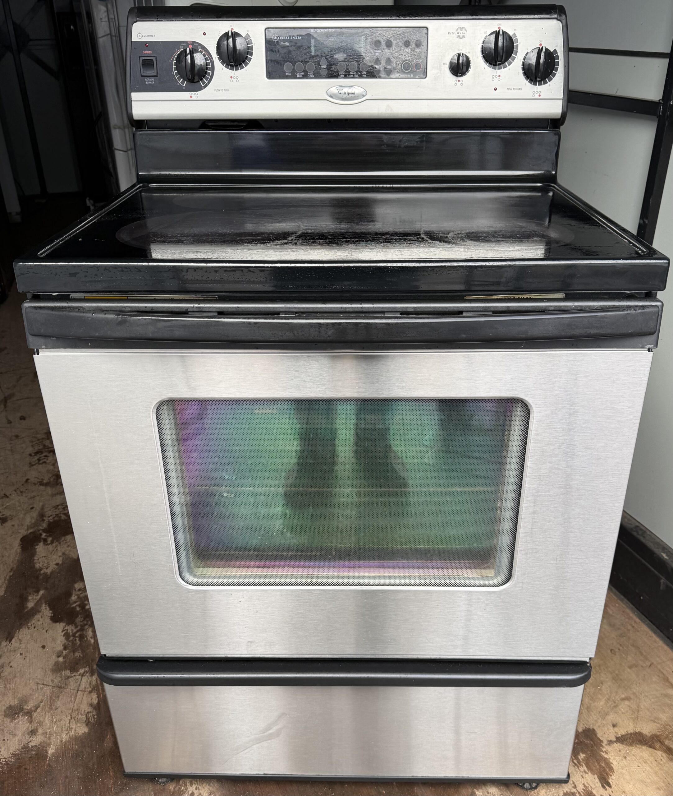 Whirlpool Electric Range Stainless Steel 30 in — Front View