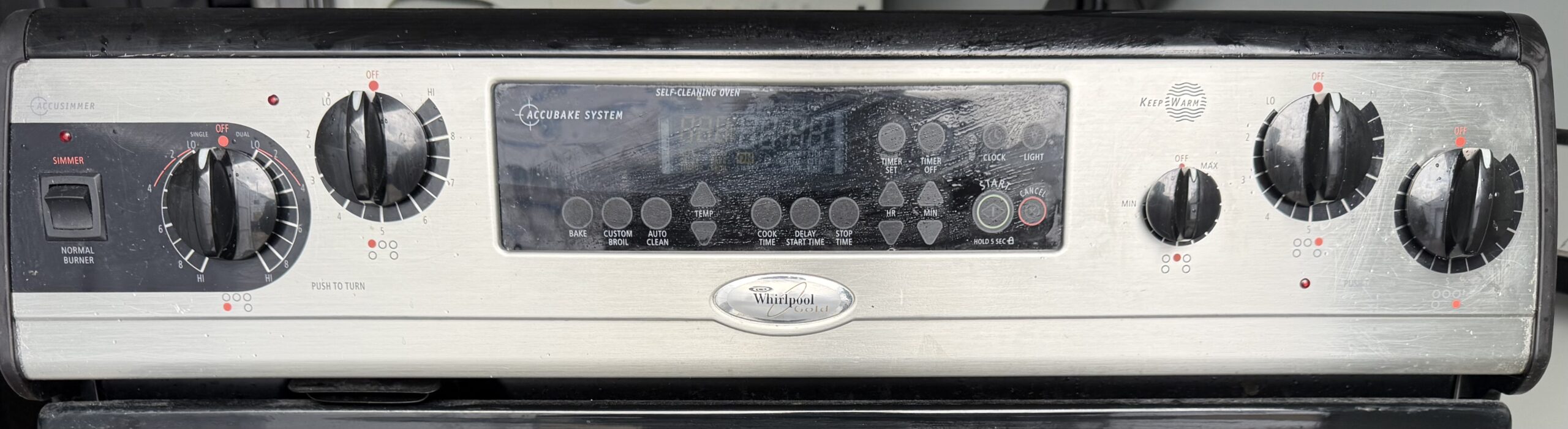Whirlpool Electric Range — Control Panel