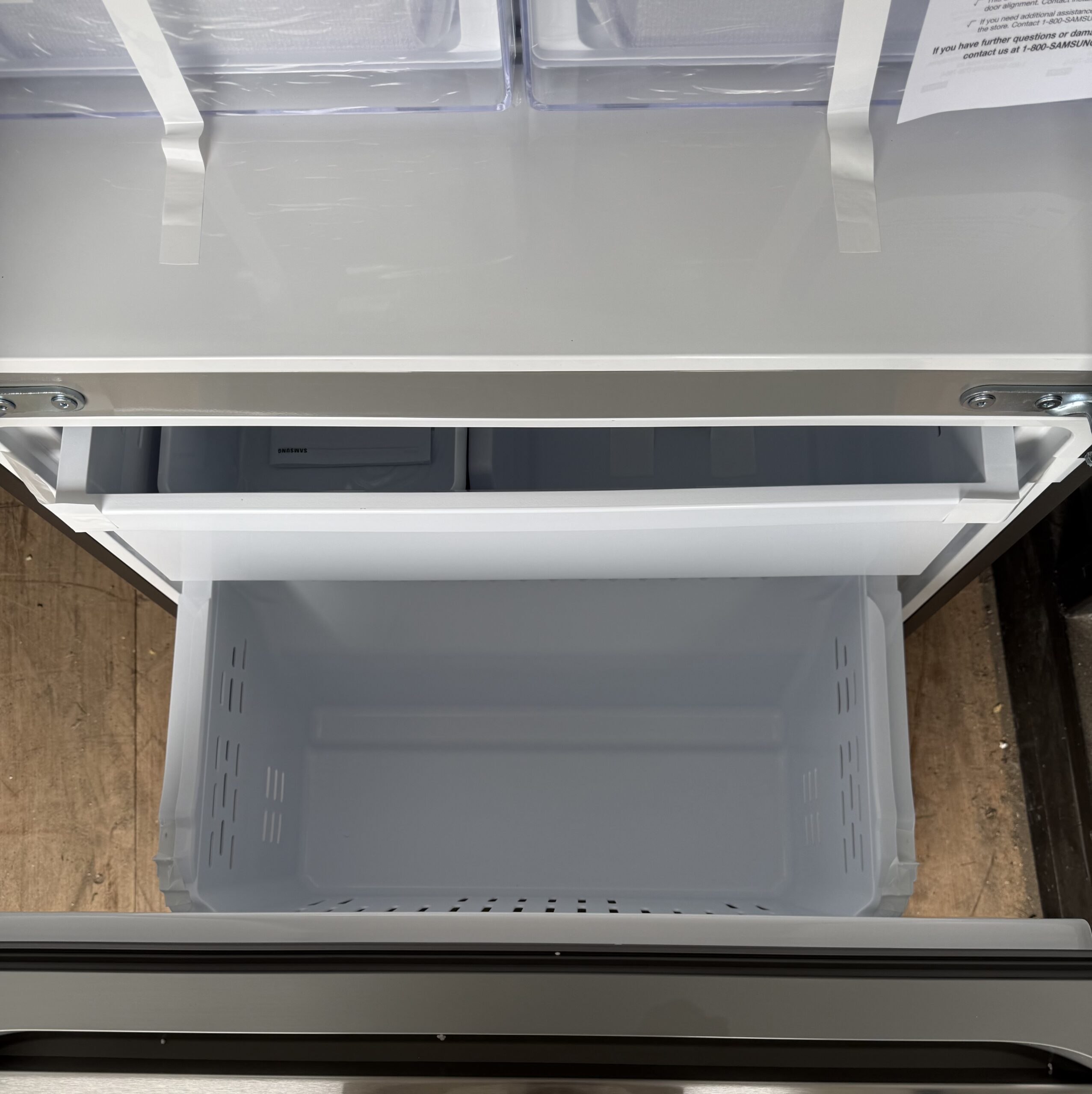 Samsung Counter-Depth French Door Refrigerator — Freezer Drawer with Wire Basket