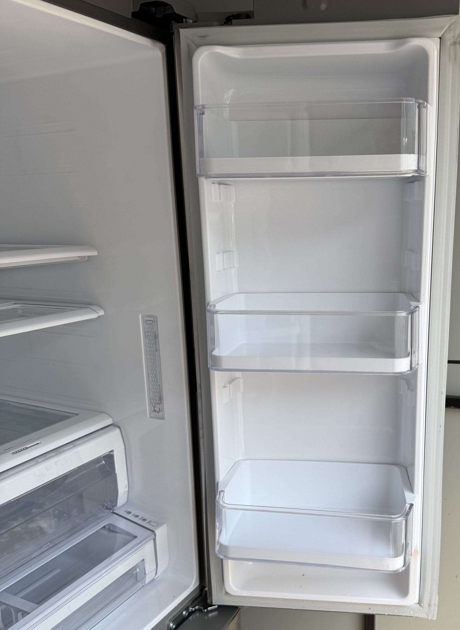 Samsung French door refrigerator right door bins and shelves