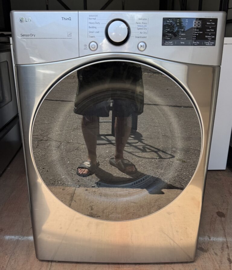 LG Electric Dryer 7.4 cu ft Graphite Steel — Front View