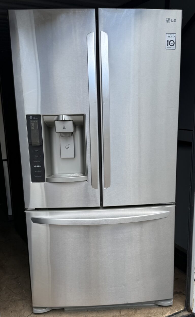 LG French Door Refrigerator 24 cu ft Stainless Steel — front view