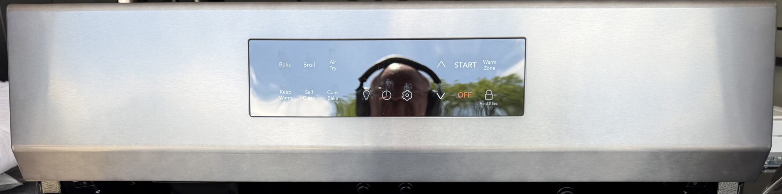 Frigidaire Electric Range — control panel with Air Fry and convection
