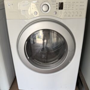 LG electric dryer large capacity white — front view