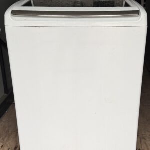 Samsung top load washer white — front view