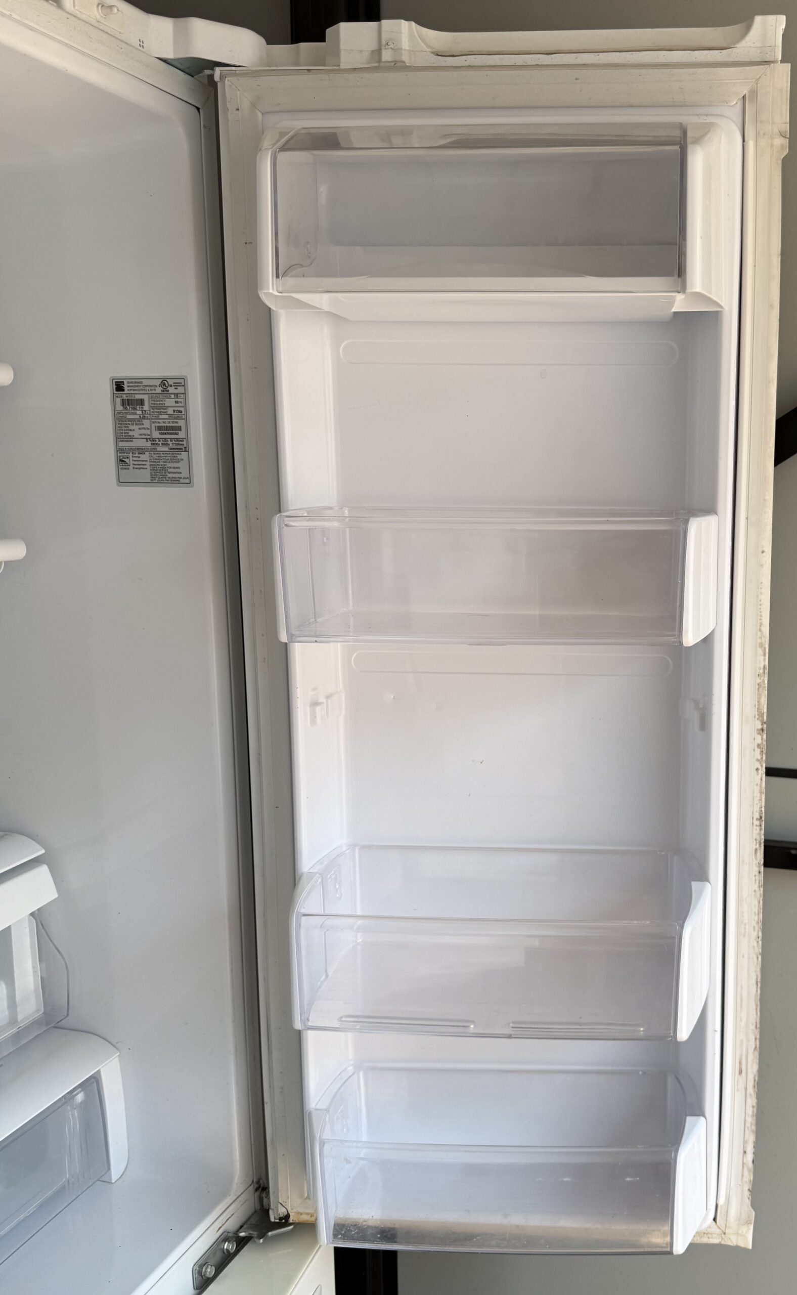 Kenmore refrigerator door shelves and gallon bins