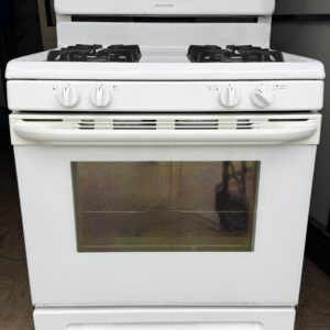 Frigidaire 30" Freestanding Gas Range — 5.0 cu ft Self-Clean Oven, White