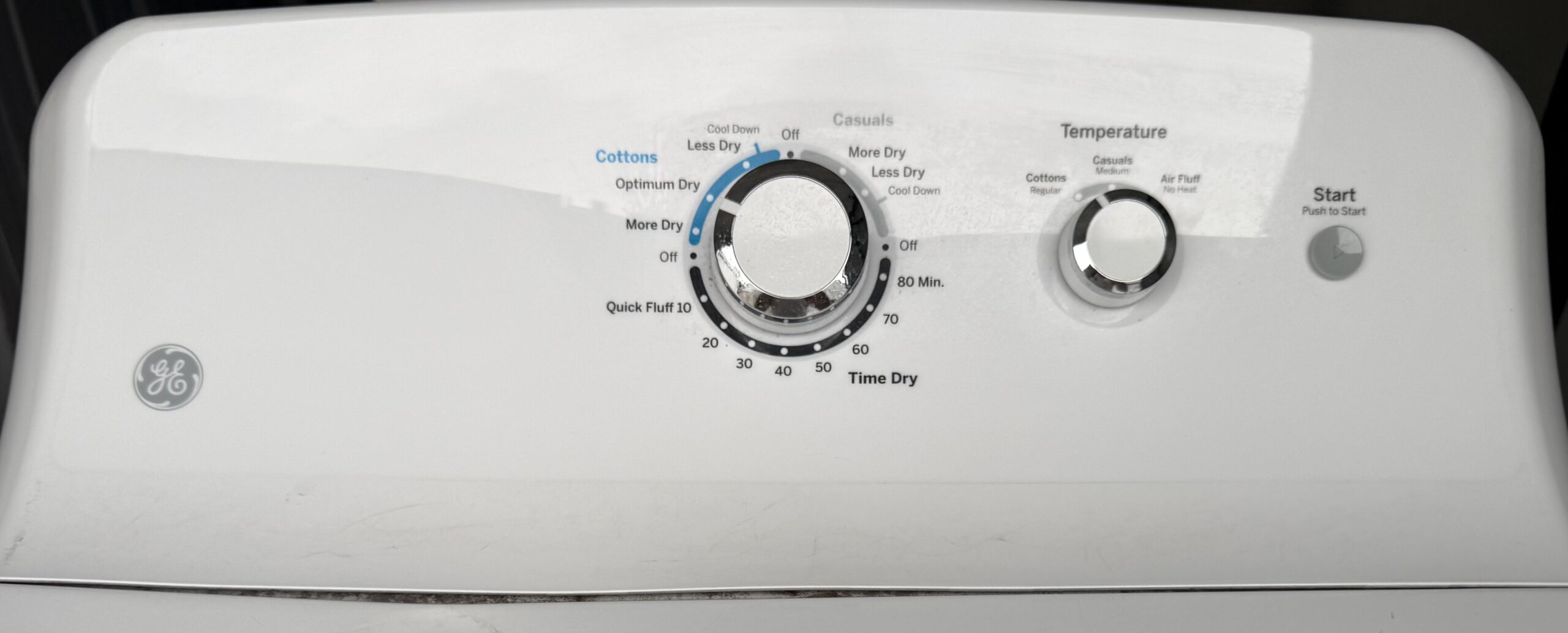 GE 7.2 cu ft Electric Dryer — White - Image 2