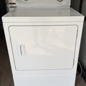 Speed Queen electric dryer white — front view
