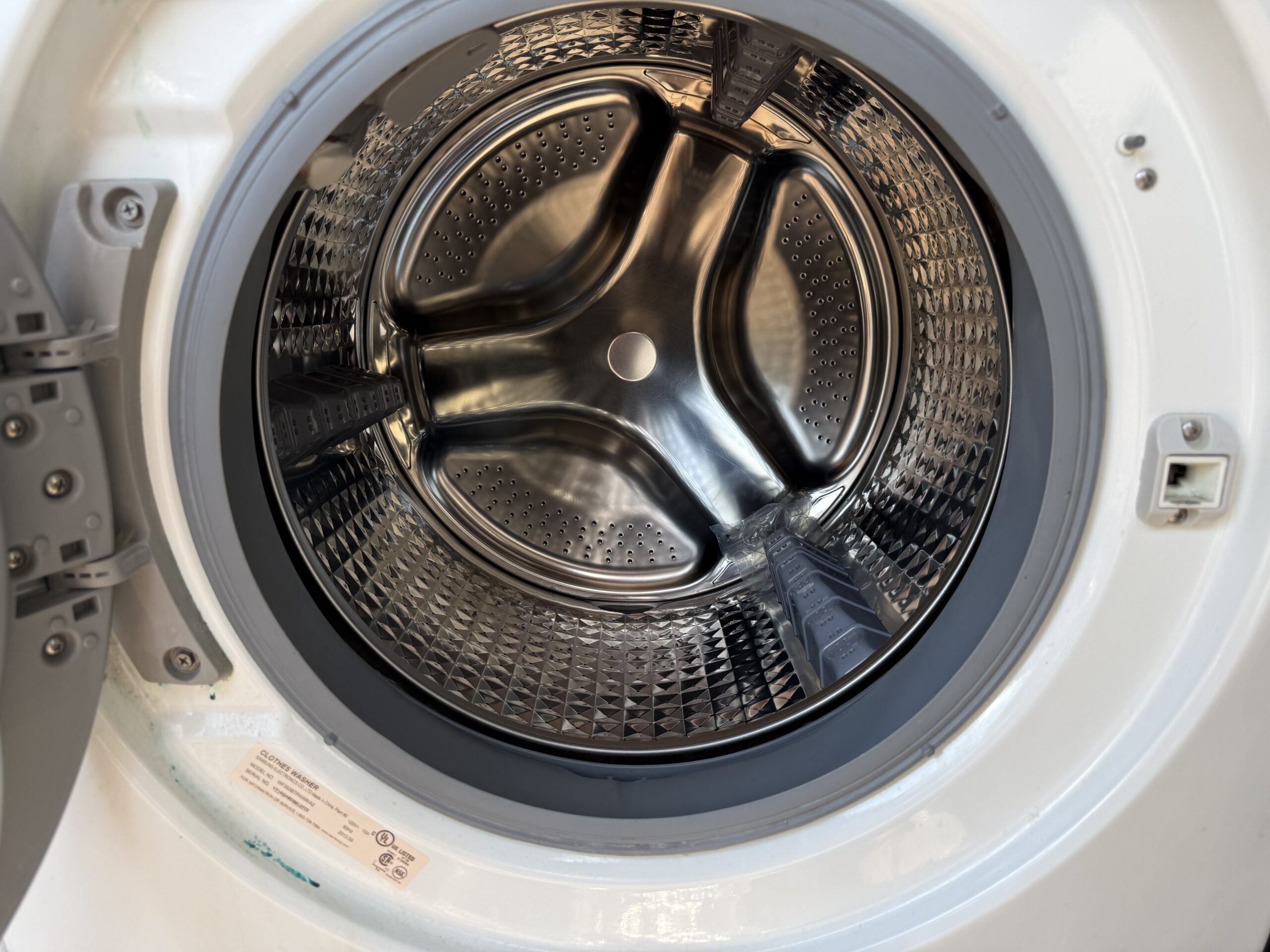 Samsung washer stainless drum interior