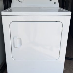 Kenmore electric dryer white — front view