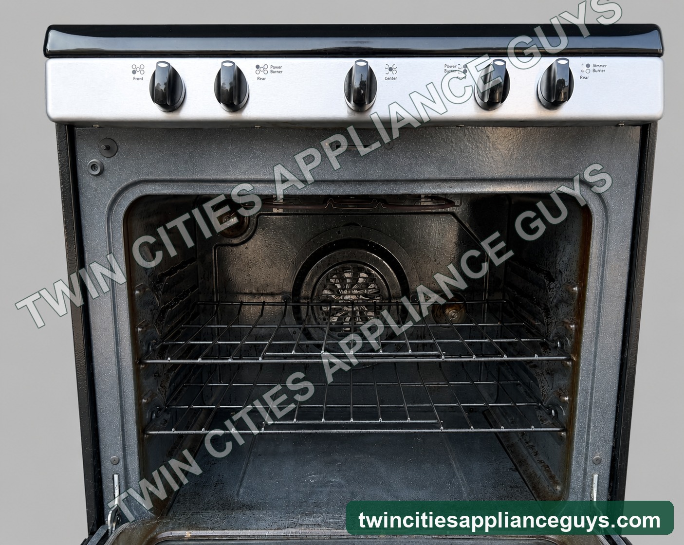 Kenmore convection oven interior on a clean light-gray studio background