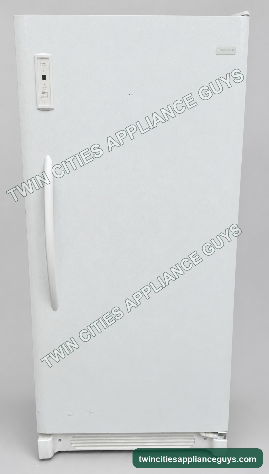 Frigidaire upright freezer closed-door front cover view