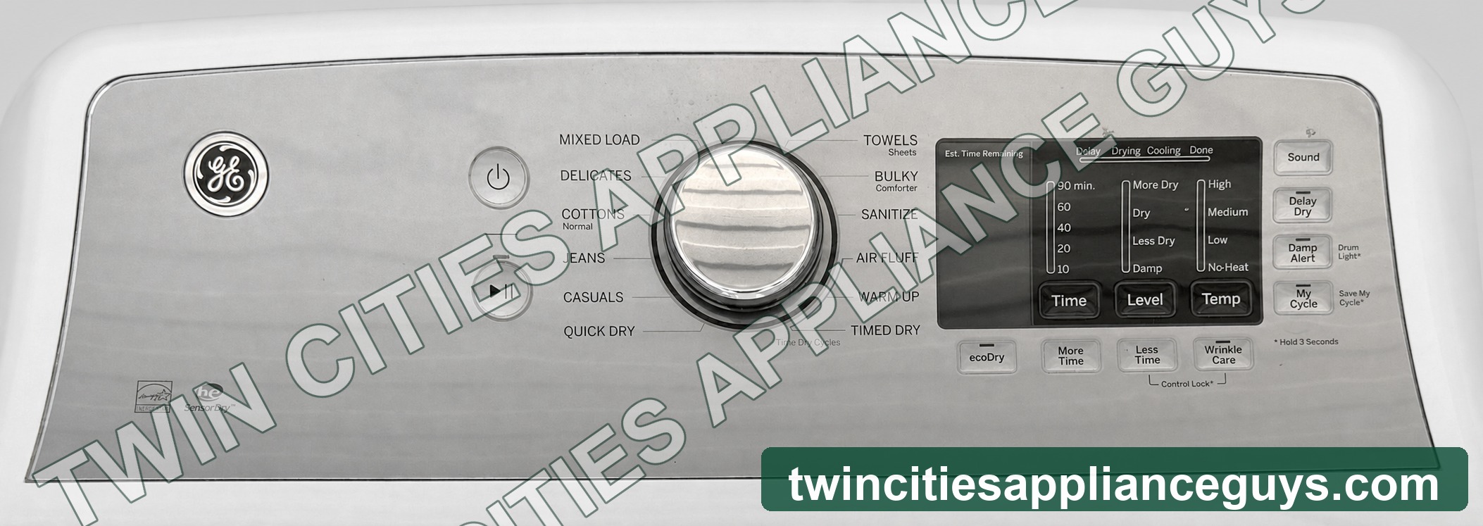 GE electric dryer control panel