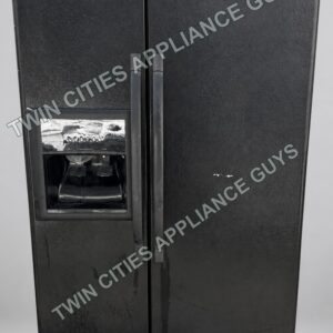 Black Kenmore side-by-side refrigerator product view