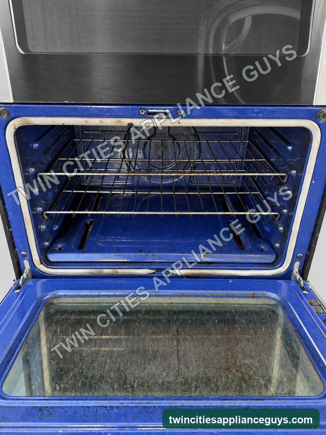 Stainless LG double-oven gas range product view