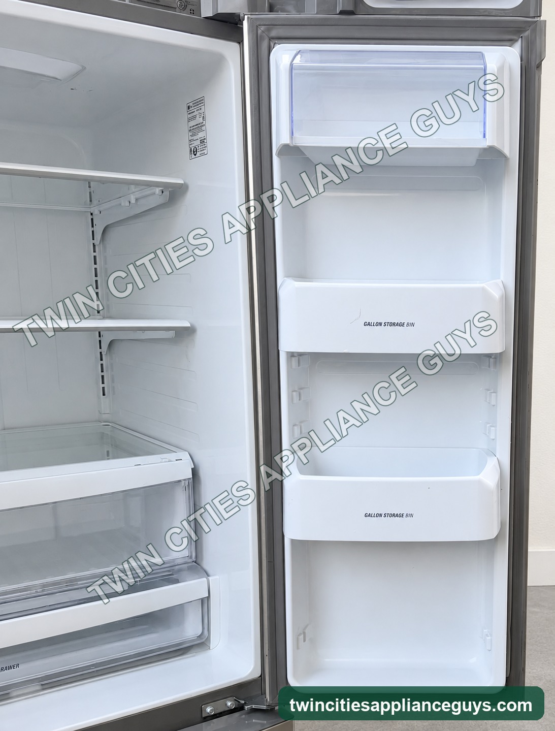 Stainless LG French-door refrigerator product view
