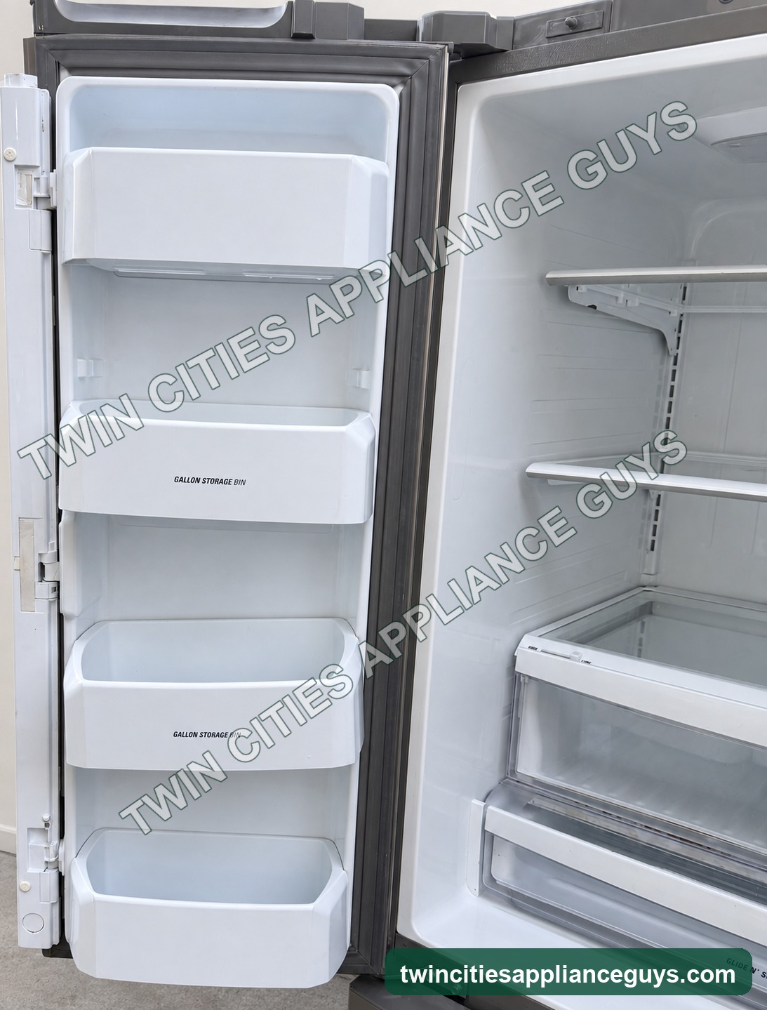 Stainless LG French-door refrigerator product view
