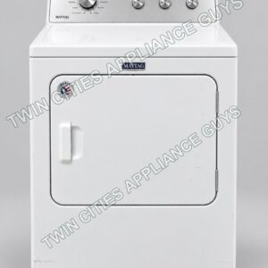 White Maytag electric dryer, front product view